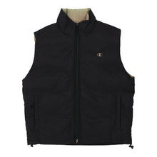  Vintage black Champion Gilet - mens large