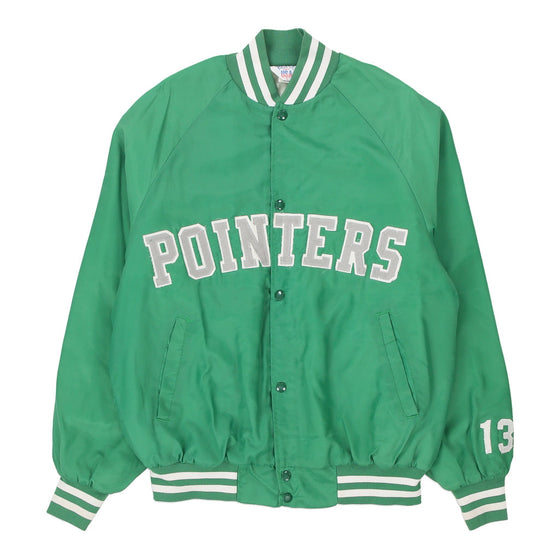 Vintage green Made in USA Pointers West Ark Varsity Jacket - mens large