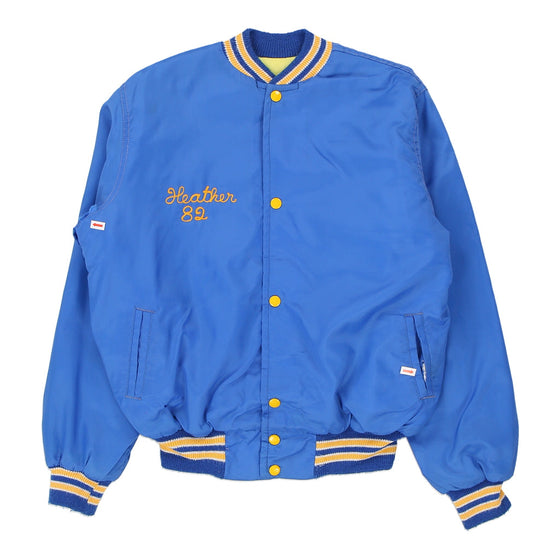 Vintage blue 1980's Age 14 Swissvale Cheerleader West Wind Varsity Jacket - boys x-large