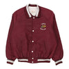 Vintage burgundy Lewis Bus Line Canada Varsity Jacket - mens x-large