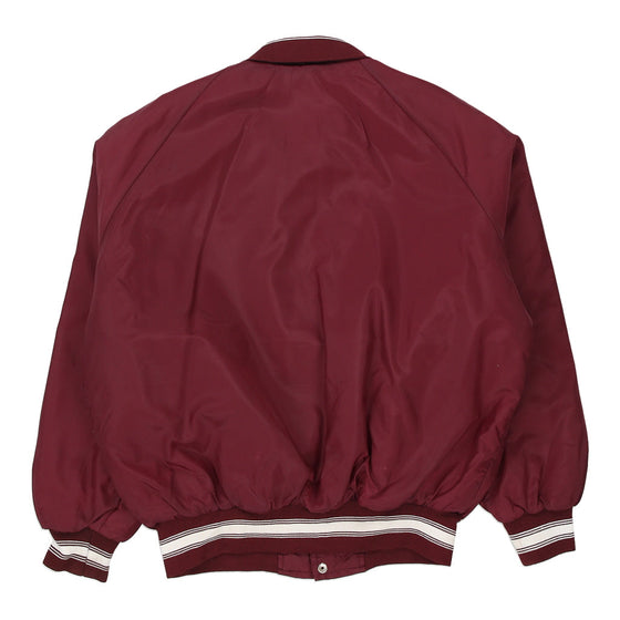 Vintage burgundy Lewis Bus Line Canada Varsity Jacket - mens x-large