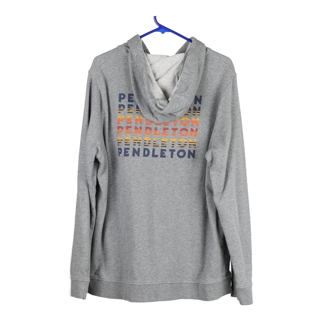 Pendleton Spellout Hoodie - Large Grey Cotton – Thrifted.com
