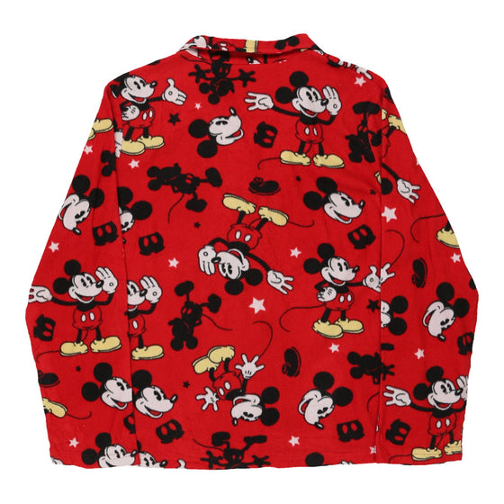 Vintage red Age 12-14 Mickey Mouse Pyjama Top Disney Fleece - girls large