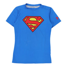  Vintage blue Age 12-14 Superman Under Armour Sports Top - boys large