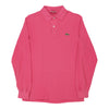 Vintage pink Lacoste Long Sleeve Polo Shirt - mens small