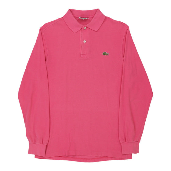 Vintage pink Lacoste Long Sleeve Polo Shirt - mens small