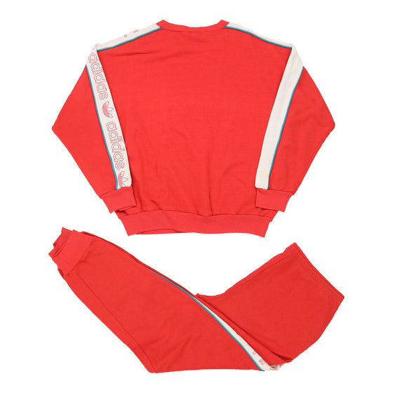 Vintage red Adidas Full Tracksuit - mens medium