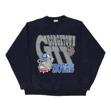  Vintage navy Georgetown Hoyas Colligiate Sweatshirt - mens x-large