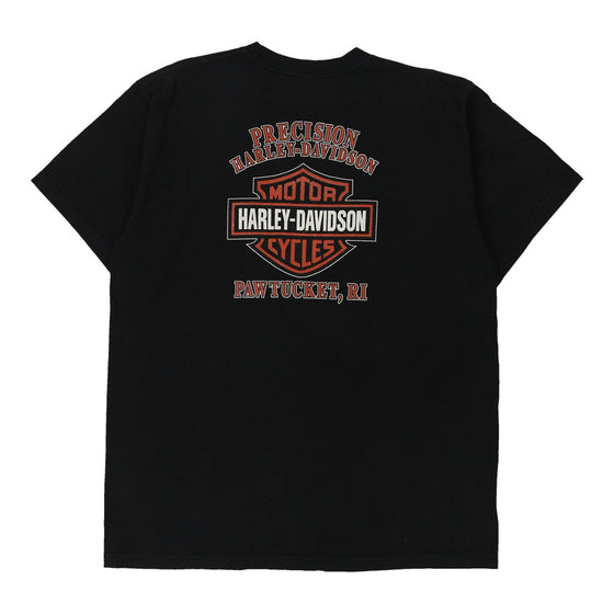 Vintage black Pawtucket RI Harley Davidson T-Shirt - mens large