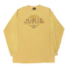 Vintage yellow Onalaska Harley Davidson Long Sleeve T-Shirt - mens large