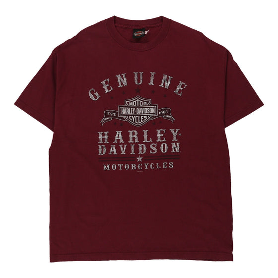 Vintage burgundy Harley Davidson T-Shirt - mens xx-large