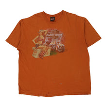  Vintage orange Harley Davidson T-Shirt - mens xx-large