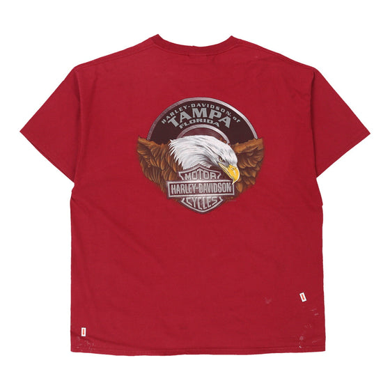 Vintage red Tampa Harley Davidson T-Shirt - mens x-large