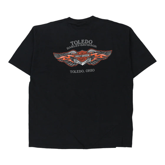 Vintage black Toledo Ohio Harley Davidson T-Shirt - mens xxx-large