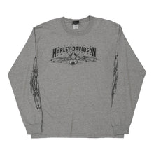  Vintage grey Harley Davidson Long Sleeve T-Shirt - mens x-large