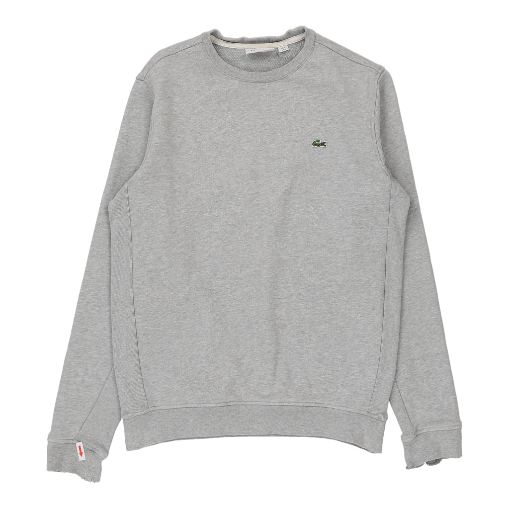 Lacoste Sweatshirt - Small Grey Cotton Blend – Thrifted.com