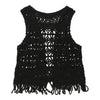 Vintage black Unbranded Crochet Top - womens medium