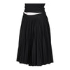 Vintage black One Penny Midi Skirt - womens x-large