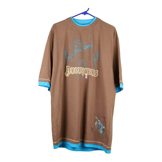 Vintage brown Raider T-Shirt - mens large