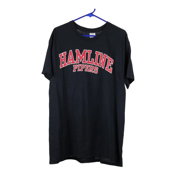 Vintage black Hamline Pipers Gildan T-Shirt - mens large