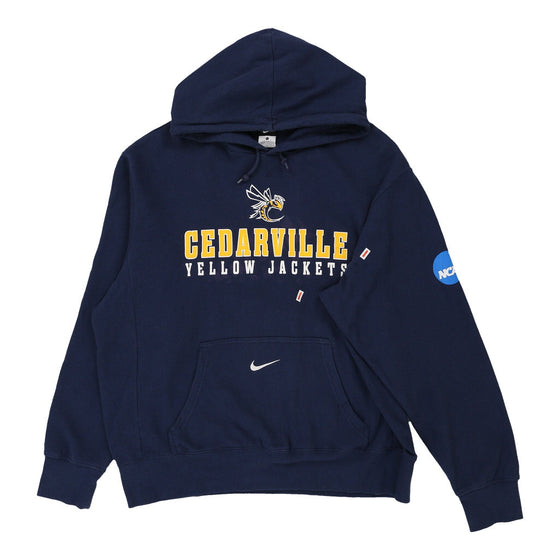 Cedarville Yellow Jackets Nike Hoodie Large Blue Cotton