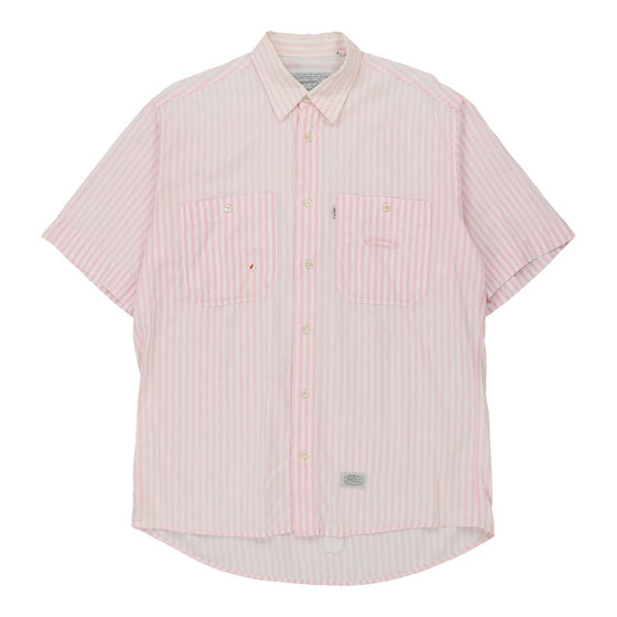 Vintage pink Levis Short Sleeve Shirt - mens medium