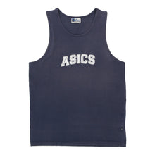  Vintage navy Asics Vest - mens x-large