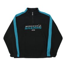  Vintage black Worcester Sharks Ccm Fleece - mens large