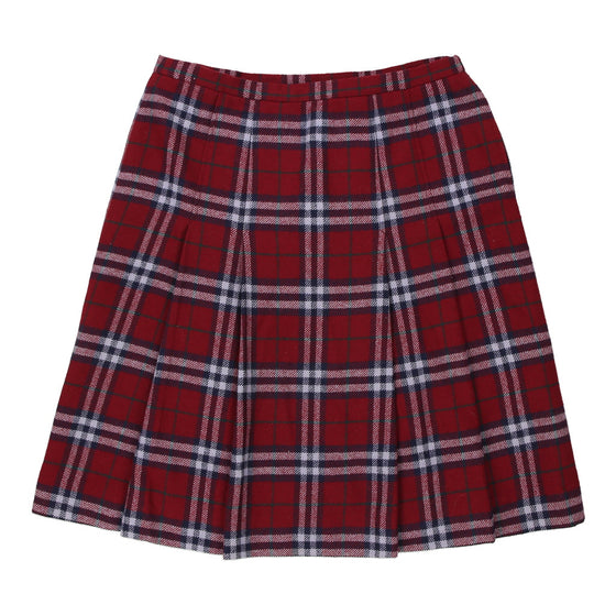 Vintage red Burberry Mini Skirt - womens 33" waist