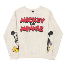  Vintage cream Mickey & Minnie Disney Sweatshirt - womens medium