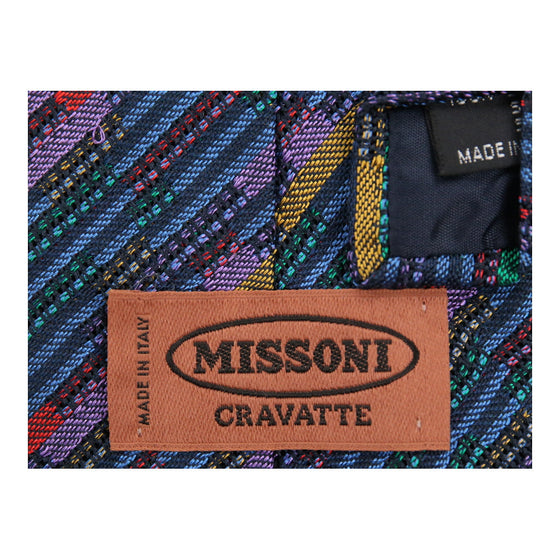 Vintage blue Missoni Tie - mens no size