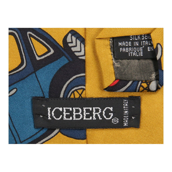 Vintage yellow Iceberg Tie - mens no size