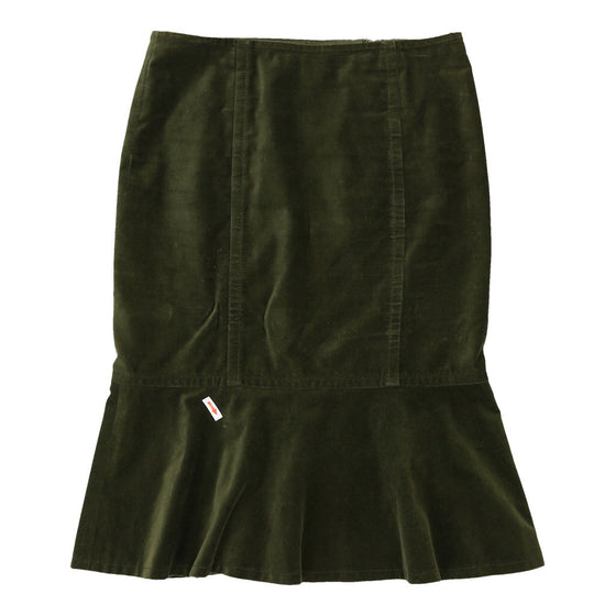 Max Mara Skirt - 28W UK 8 Green Cotton