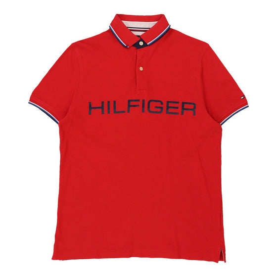 Vintage red Tommy Hilfiger Polo Shirt - mens x-small