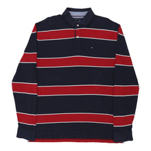  Vintage block colour Tommy Hilfiger Long Sleeve Polo Shirt - mens x-large