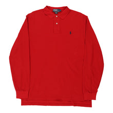  Vintage red Polo Ralph Lauren Long Sleeve Polo Shirt - mens large