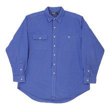  Vintage blue Dungaree Workshirt Ralph Lauren Flannel Shirt - mens x-large