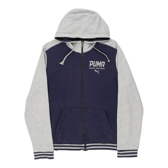 Vintage block colour Puma Hoodie - mens small