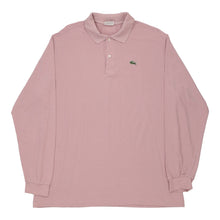  Vintage pink Lacoste Long Sleeve Polo Shirt - mens xx-large