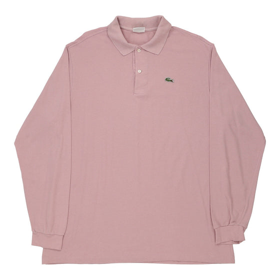 Vintage pink Lacoste Long Sleeve Polo Shirt - mens xx-large