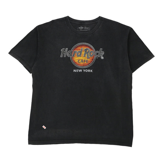 Pre-Loved black New York Hard Rock Cafe T-Shirt - mens large