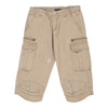 Pre-Loved beige Sisley Cargo Shorts - womens 27" waist