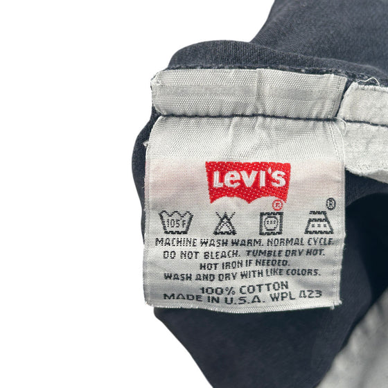 Levis 501 Straight Leg Jeans - 32W 31L - Black Cotton