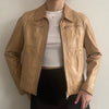 Vintage beige Giovanni Crupi Leather Jacket - womens small