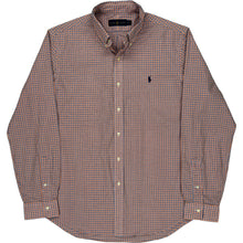  Ralph Lauren Checkered Shirt - Large - Orange Cotton