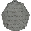 Woolrich Deer Print Flannel Shirt - Medium - Grey Cotton