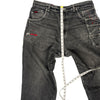 Hip Hop FUBU The Collection Cargo Jeans - 36W 31L - Black Cotton