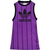 Adidas Trefoil Sleeveless Striped Top - XS - Purple Polyester