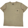 Carhartt Loose Fit Pocket T-Shirt - Large - Beige Cotton Blend