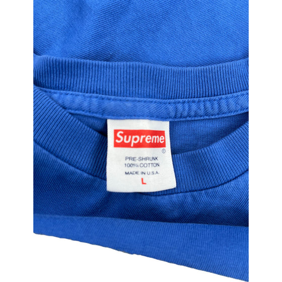 Supreme Graphic T-Shirt - Large - Blue Cotton